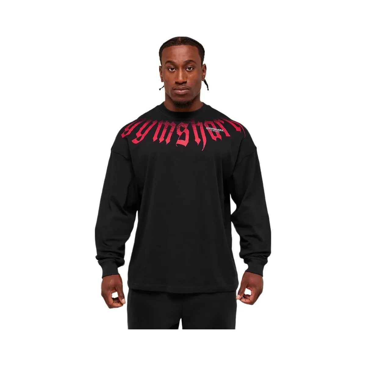 Gymshark Fade Graphic Long Sleeve T-Shirt - GS Black - HypeFly India View 5