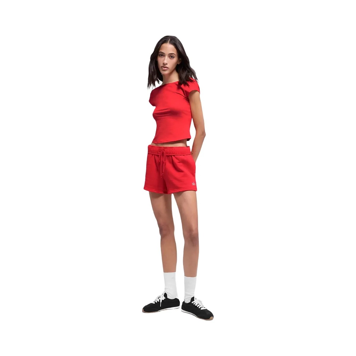 Alo Women's soft Back For More Tee - Bright Red - HypeFly India View 4
