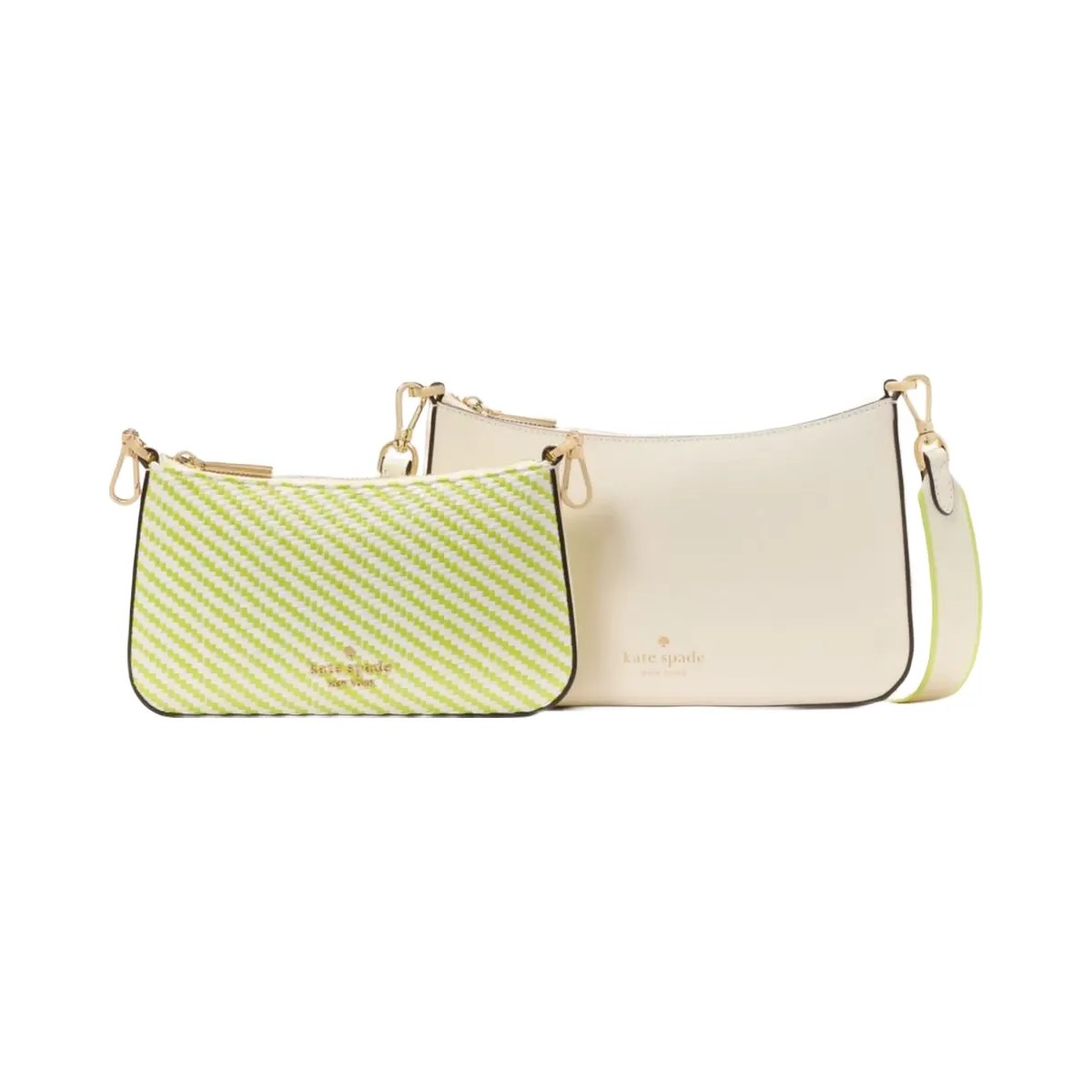 Kate Spade Duet Straw Crossbody Lime Slushy Multi - HypeFly India View 1