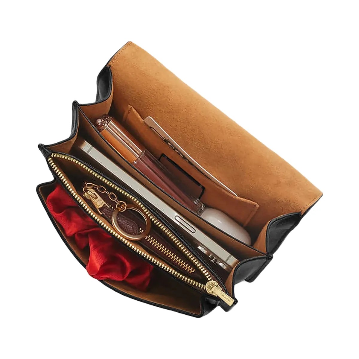 Coach Mini Klare Crossbody Bag In Signature Canvas Signature Canvas-Gold-Walnut-Black - HypeFly India View 4