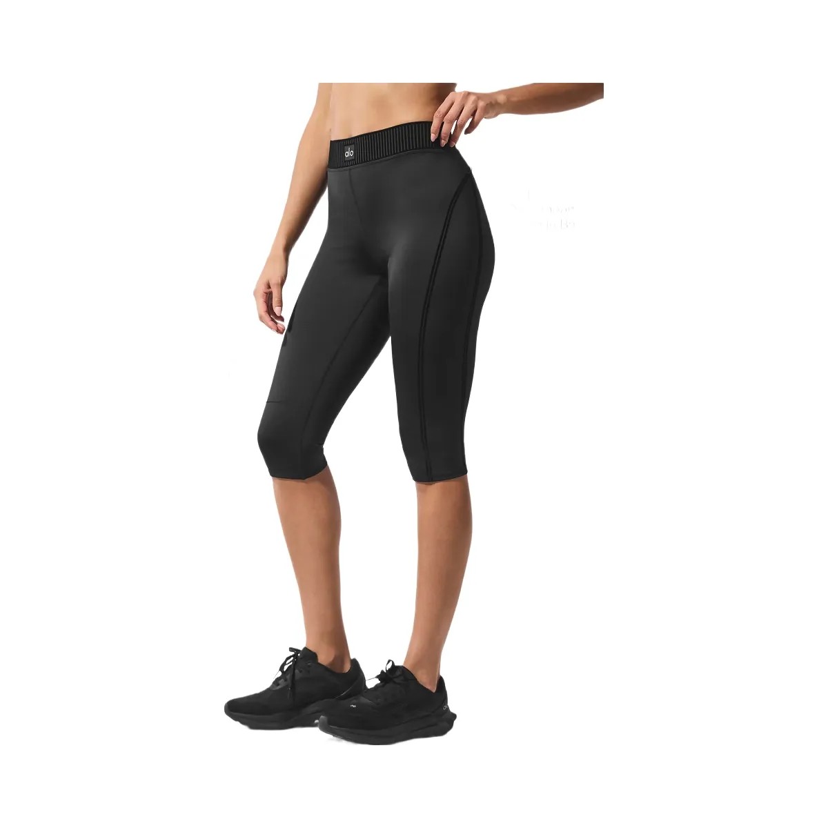 Alo Women's Airlift High-Waist Line Up Capri - Black - HypeFly India View 1