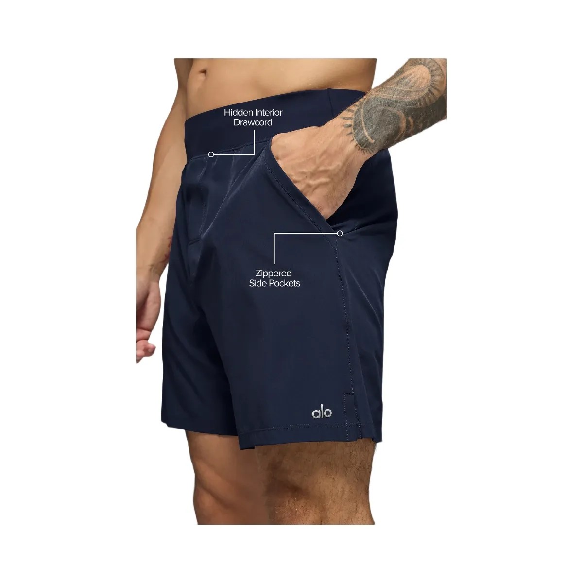 Alo Men's 5" Repetition Short - Navy - HypeFly India View 2