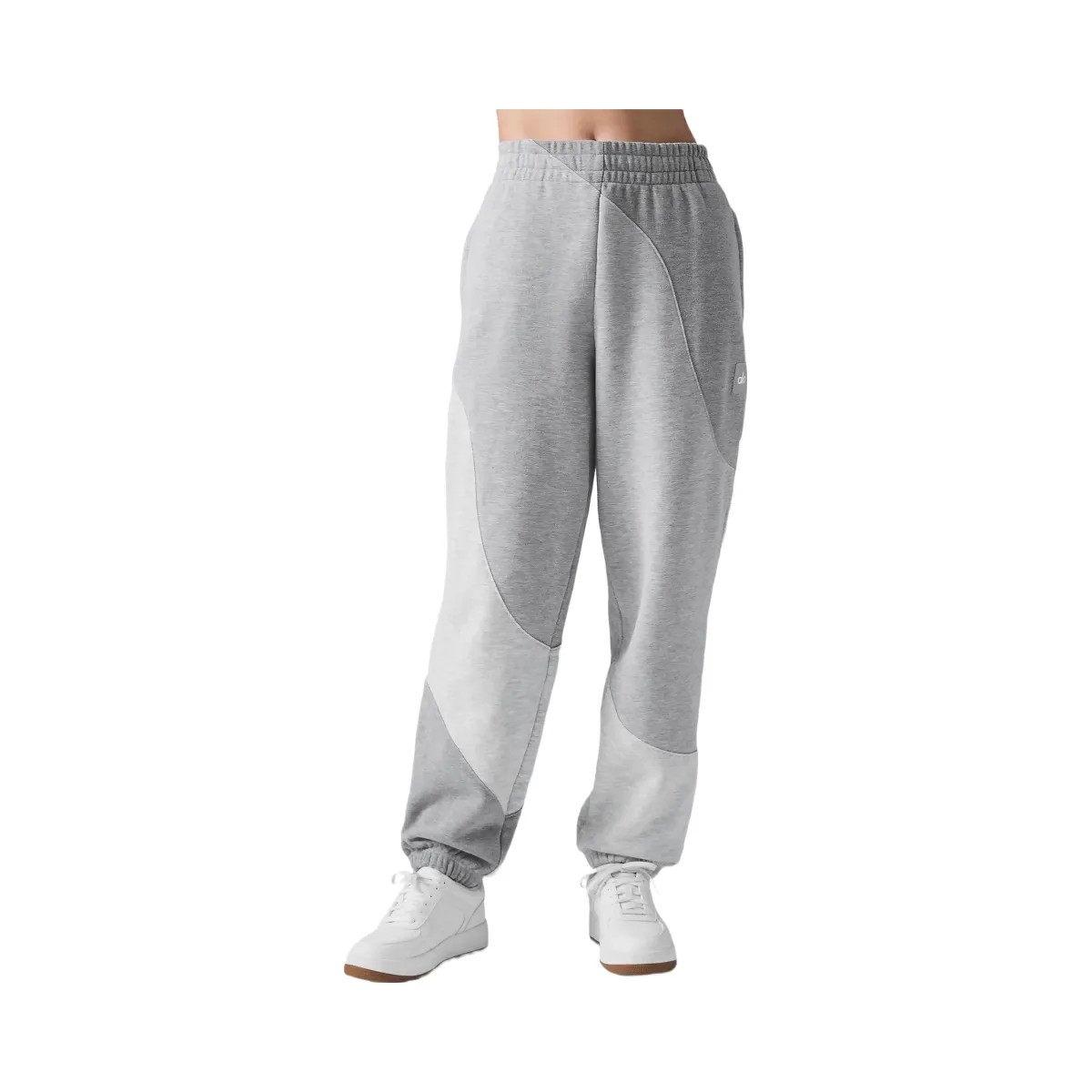 Alo Make Waves Sweatpant - Athletic Heather Grey Tonal - HypeFly India View 1