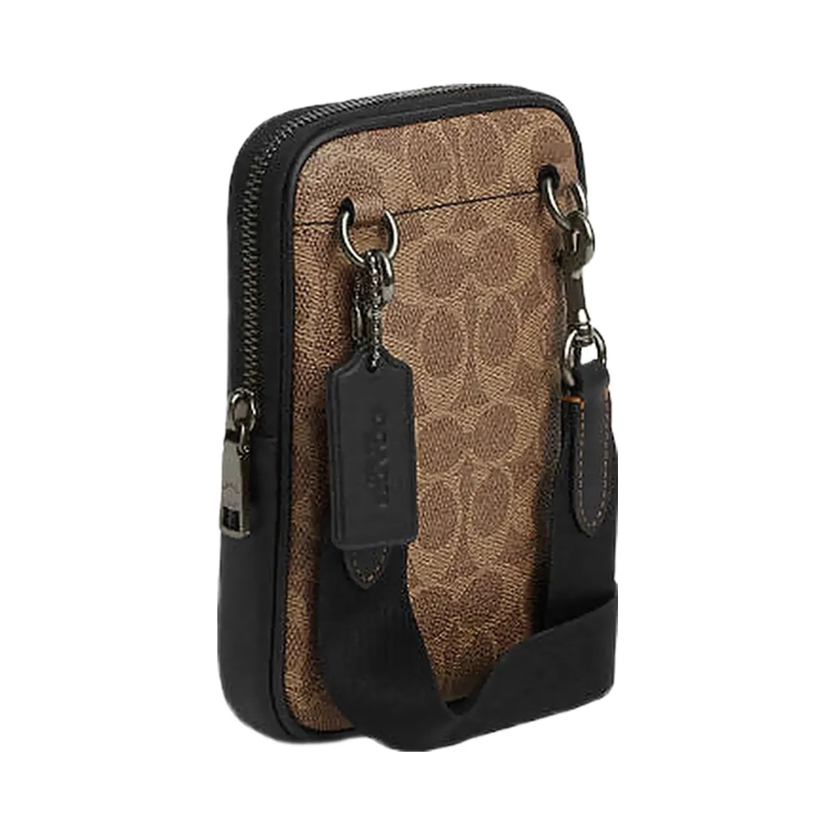 Coach Aden Crossbody Bag In Signature Canvas Signature Canvas-Qb-Tan-Black - HypeFly India View 2