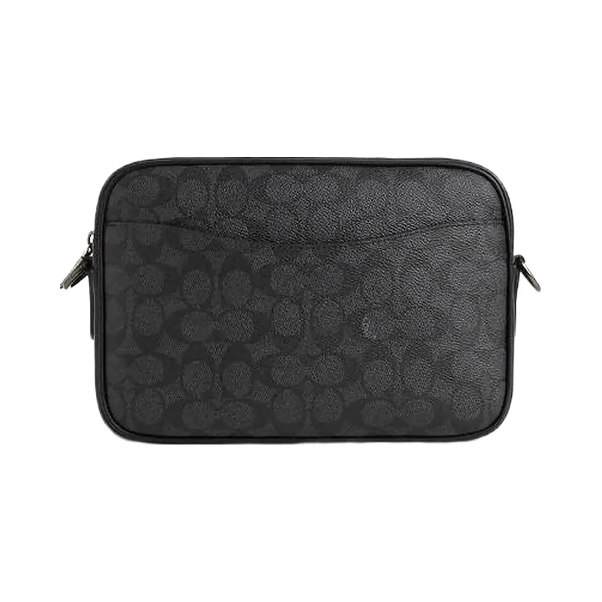 Coach Elias Crossbody In Signature Canvas Signature Canvas-Gunmetal-Charcoal-Black - HypeFly India View 3