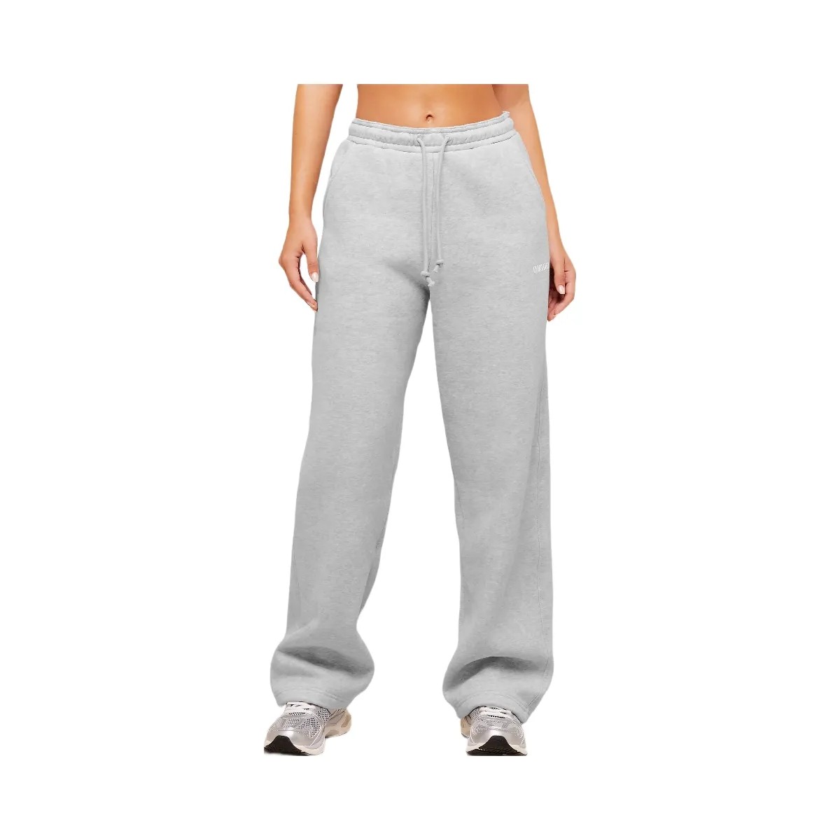 Gymshark Cosy Luxe Straight Leg Joggers - Soft Grey Marl - HypeFly India View 6