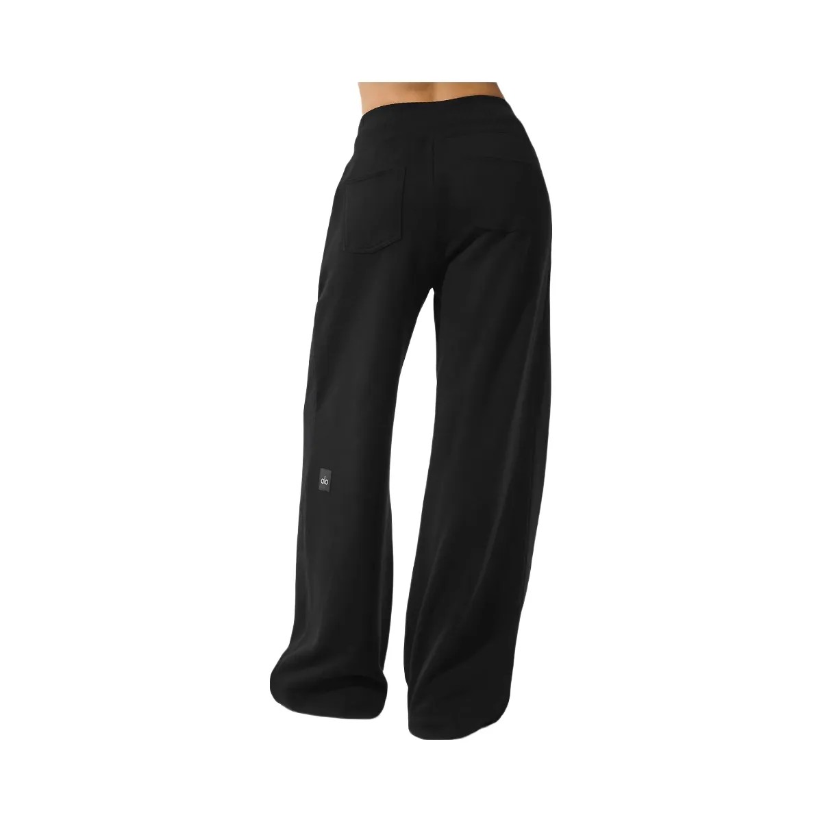 Alo Women's Serenity Wide Leg Sweatpant - Black - HypeFly India View 3