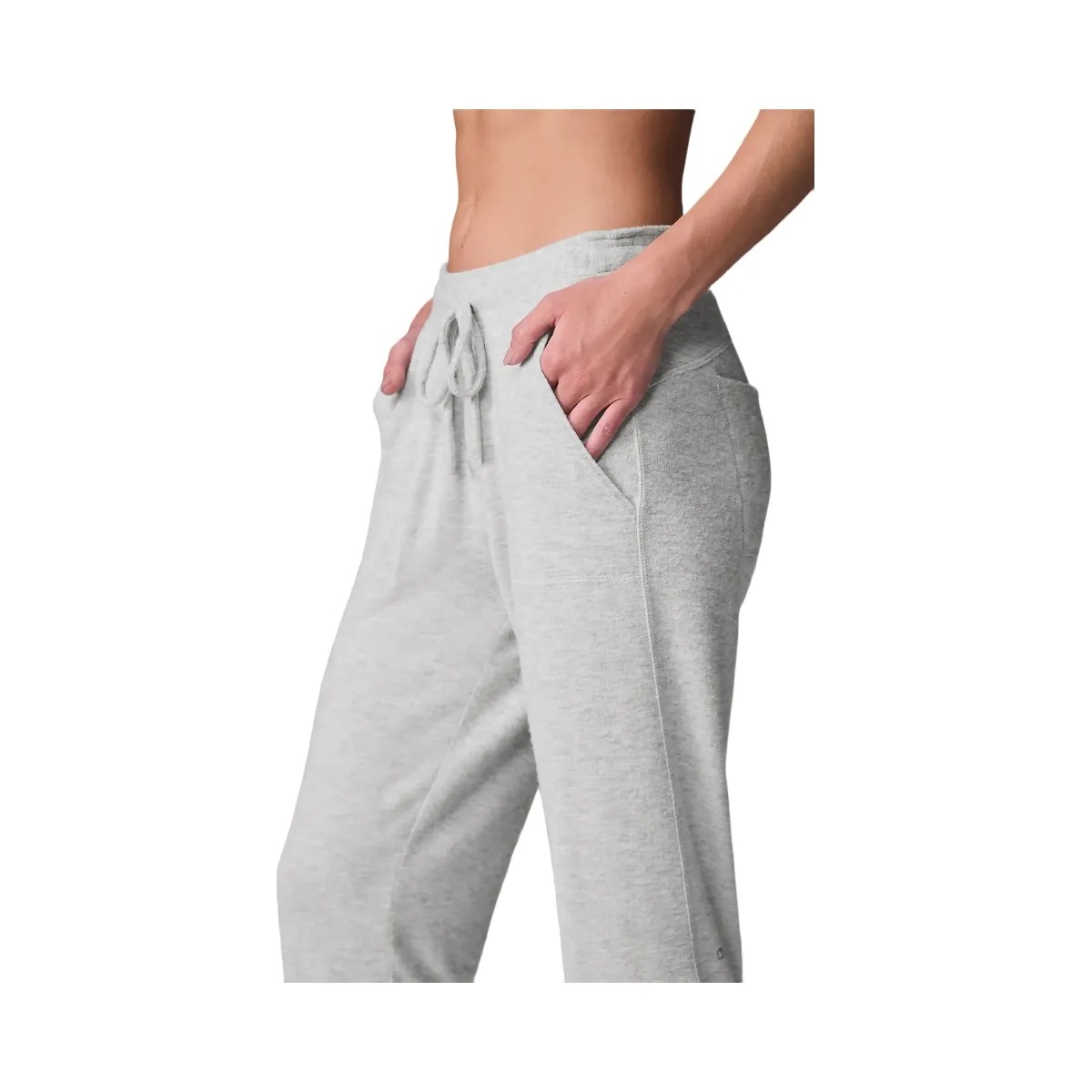 Alo Women's Soho Sweatpant - Athletic Heather Grey - HypeFly India View 2