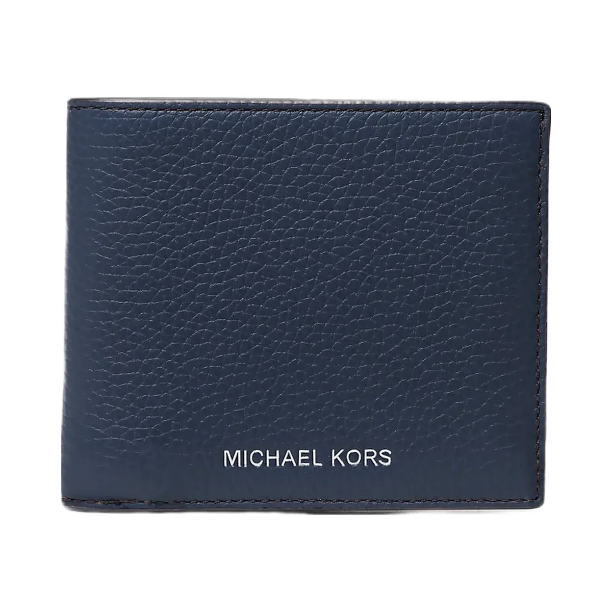 Michael Kors Cooper Pebbled Leather Billfold Wallet Navy - HypeFly India View 1
