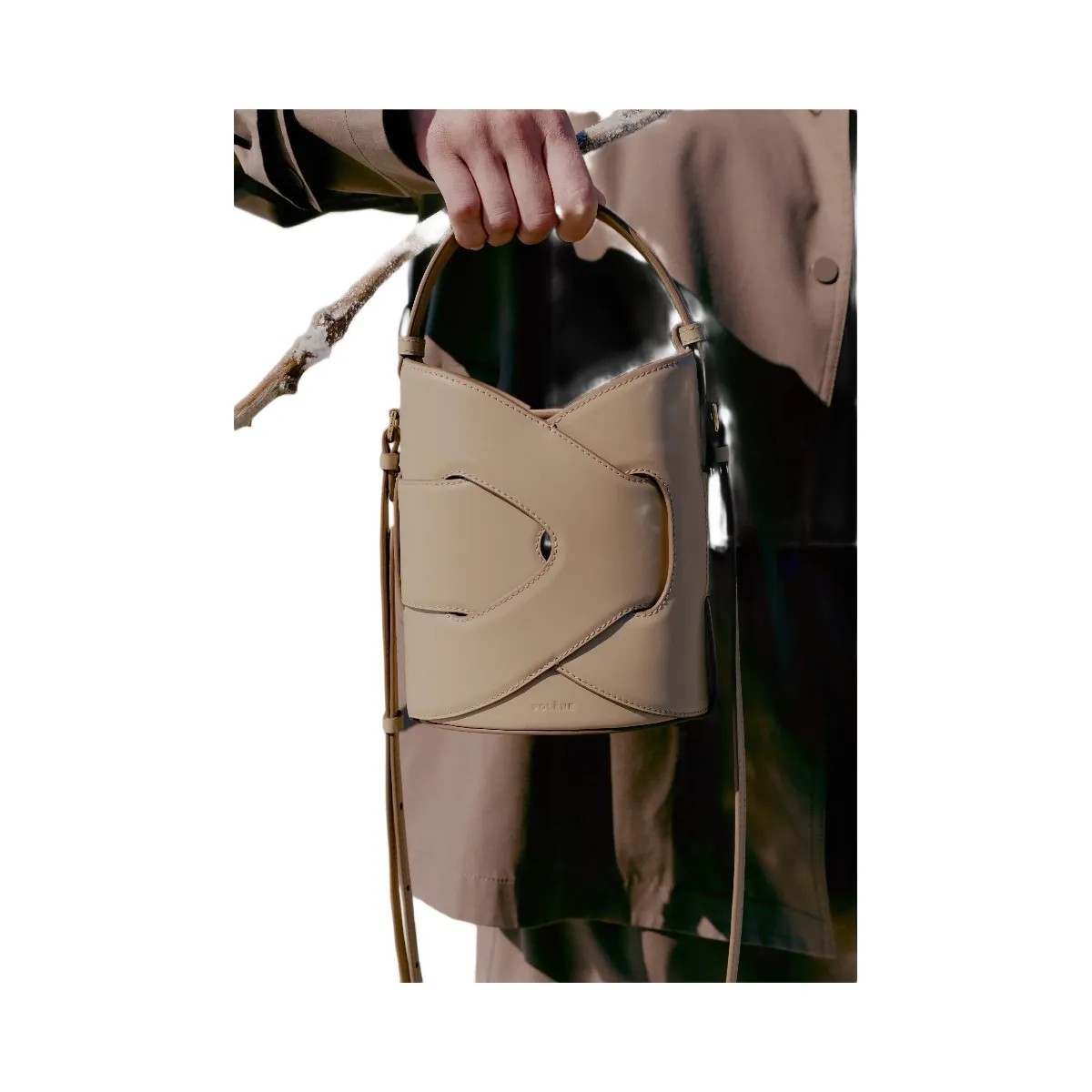 Polene Nodde Seau Taupe - HypeFly India View 3