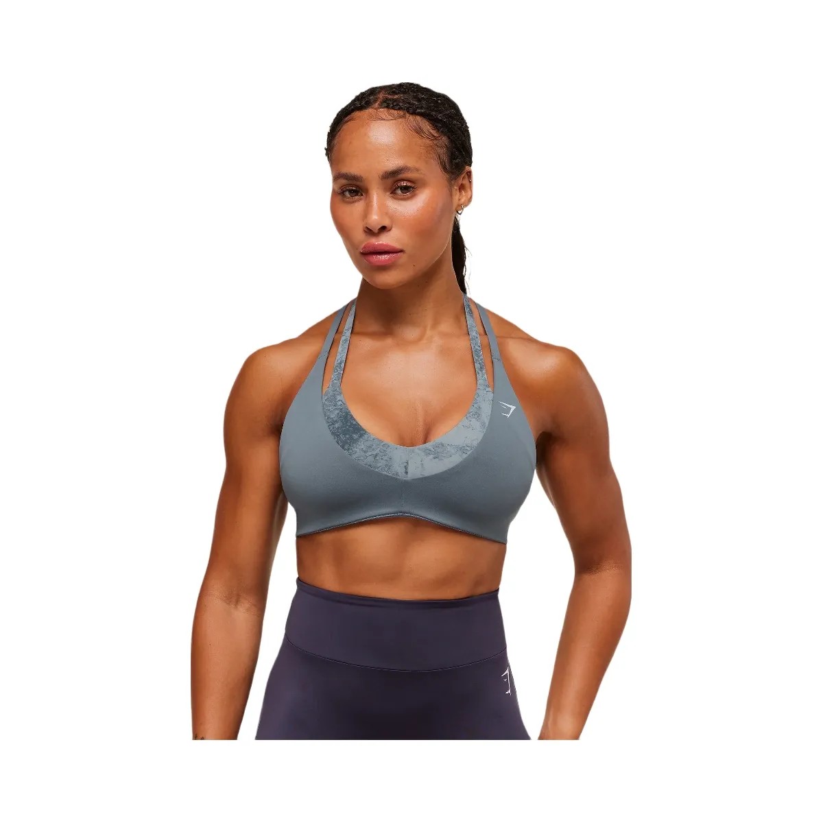 Gymshark Reps T Back Sports Bra - Iron Blue/Pantone Midnight Navy - HypeFly India View 1