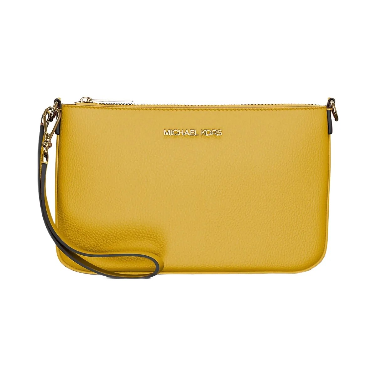 Michael Kors Jet Set Small Pebbled Leather Convertible Wristlet Honey - HypeFly India View 1