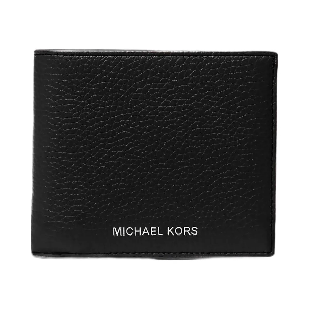 Michael Kors Cooper Pebbled Leather Billfold Wallet Black - HypeFly India View 1