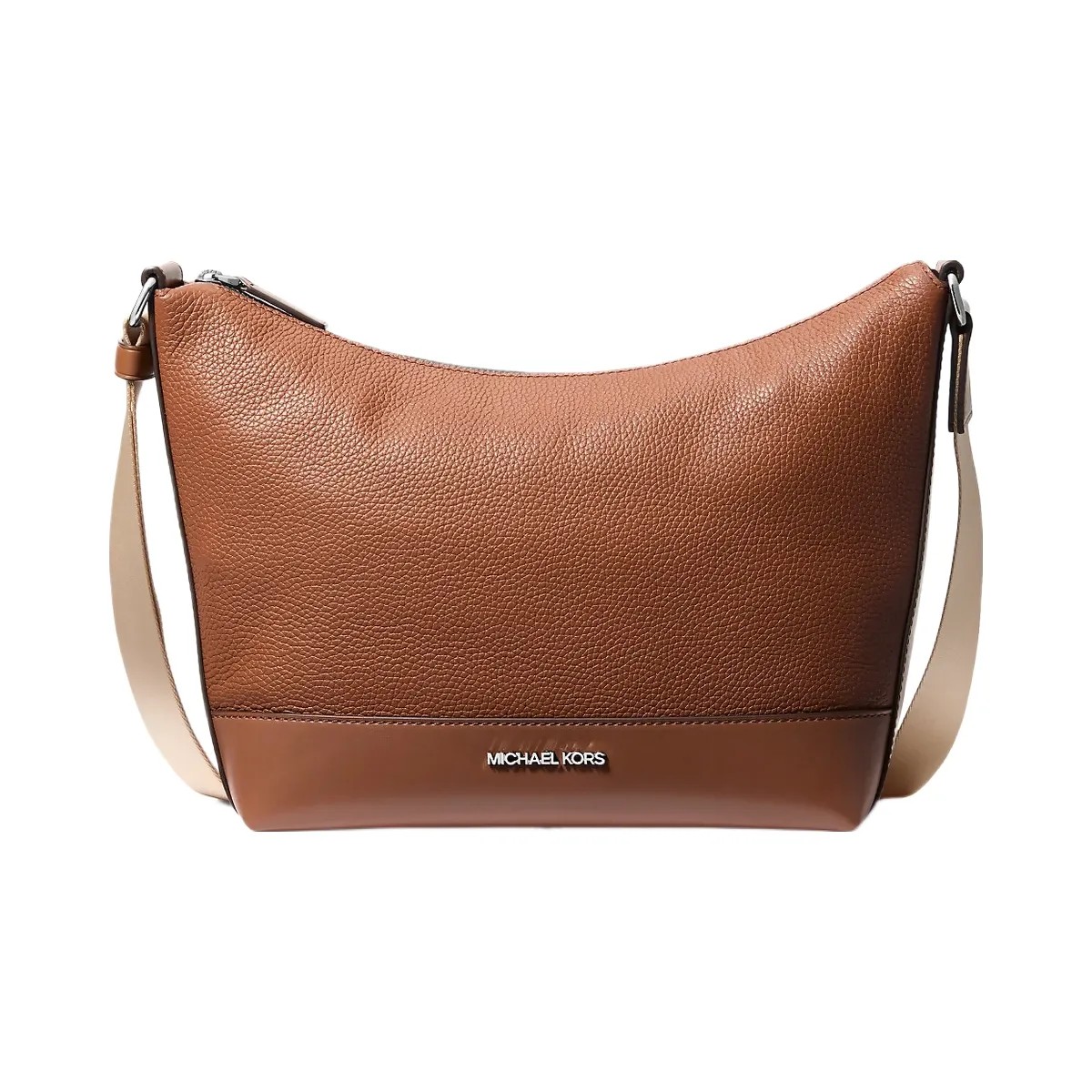 Michael Kors Cooper Pebbled Leather Crescent Bag Luggage - HypeFly India View 1
