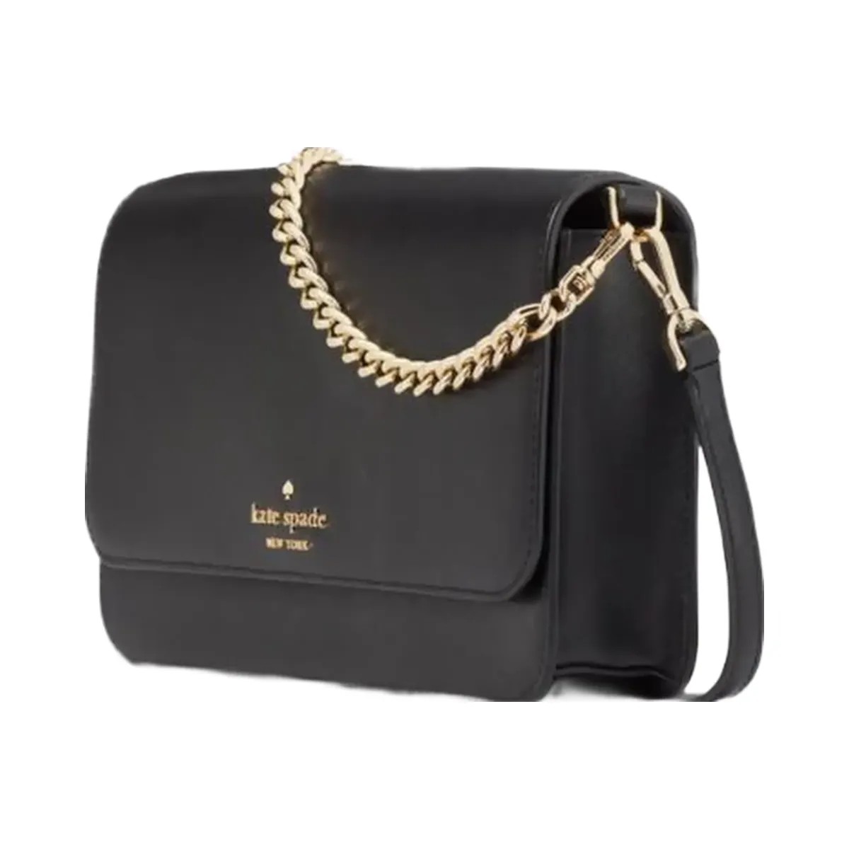 Kate Spade Madison Willow Medium Flap Convertible Crossbody Purse Black - HypeFly India View 3