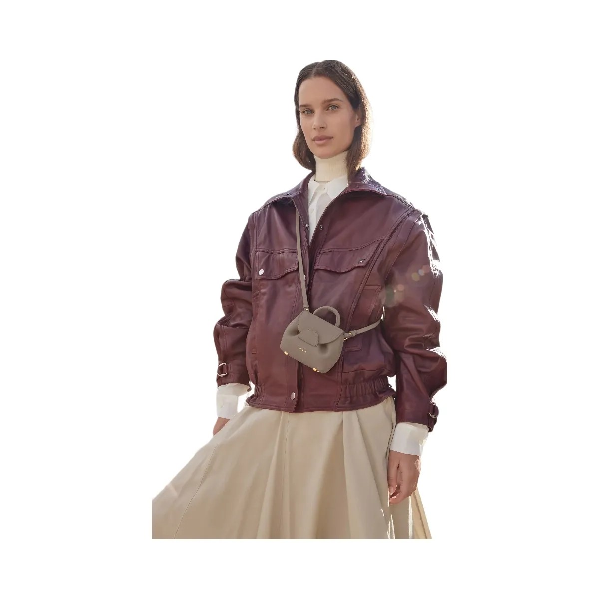 Polene Numero Un Micro Textured Taupe - HypeFly India View 2