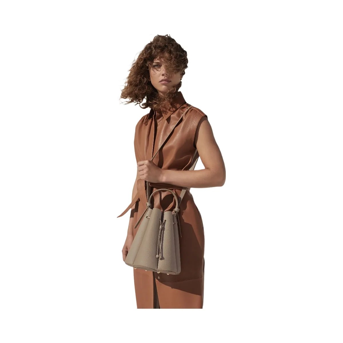 Polene Numero Huit Textured Taupe - HypeFly India View 3