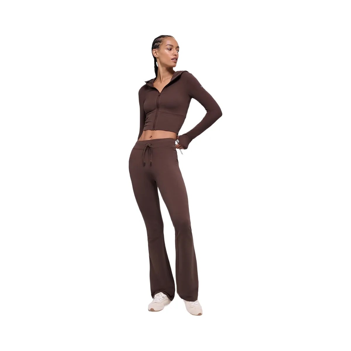 Alo Women's Sway Full Zip Hoodie - Brownstone - HypeFly India View 5