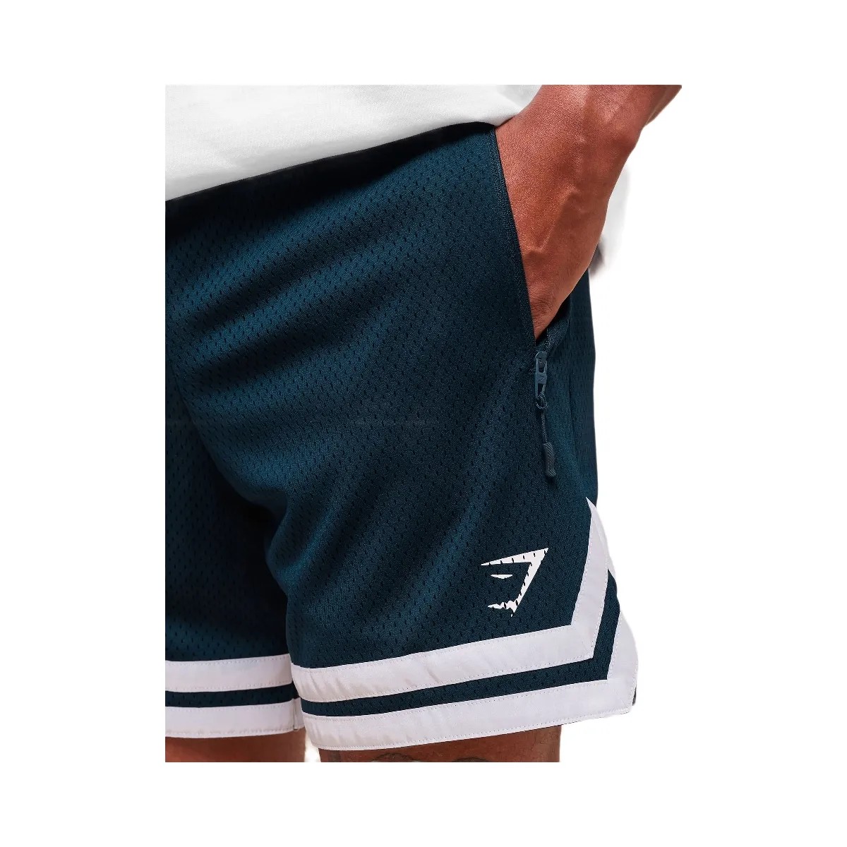 Gymshark Campus Mesh Shorts - Navy - HypeFly India View 5