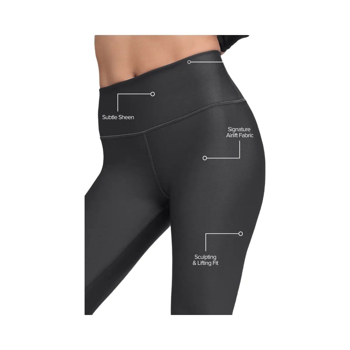 Alo Women's Airlift Winter Warm High-Waist Legging - Anthracite - HypeFly India View 2