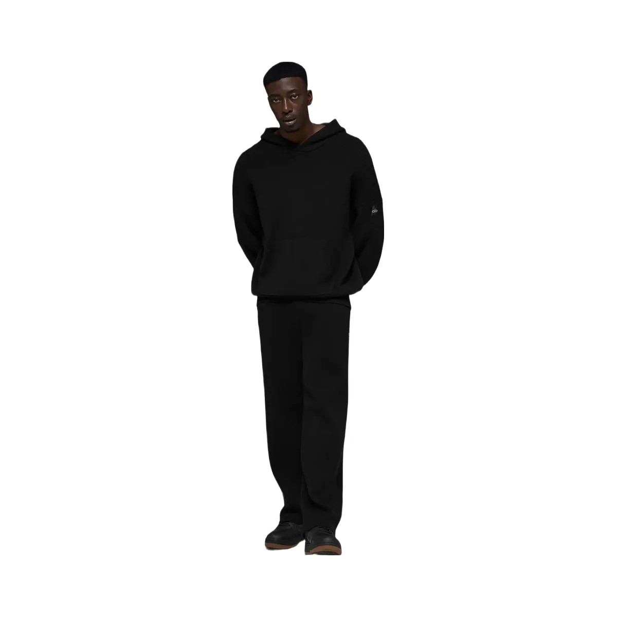 Alo Men's Scholar Hooded Sweater - Black - HypeFly India View 5