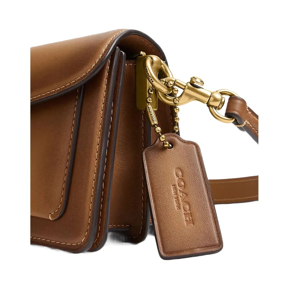 Coach Tabby Shoulder Bag 20 Glovetan Leather-Brass-Honey Brown - HypeFly India View 4