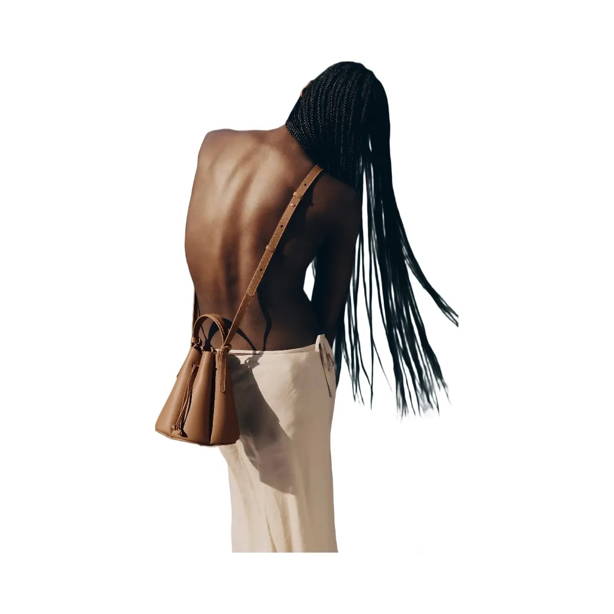 Polene Numero Huit Mini Textured Camel - HypeFly India View 2