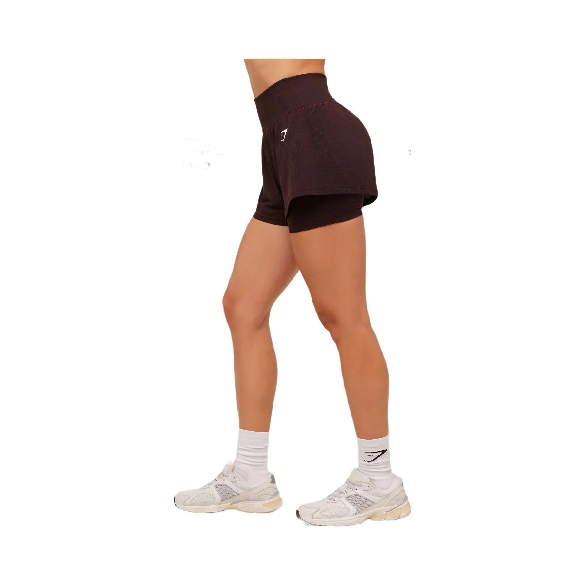 Gymshark Vital 2-in-1 Shorts - Rich Maroon/Marl - HypeFly India View 2