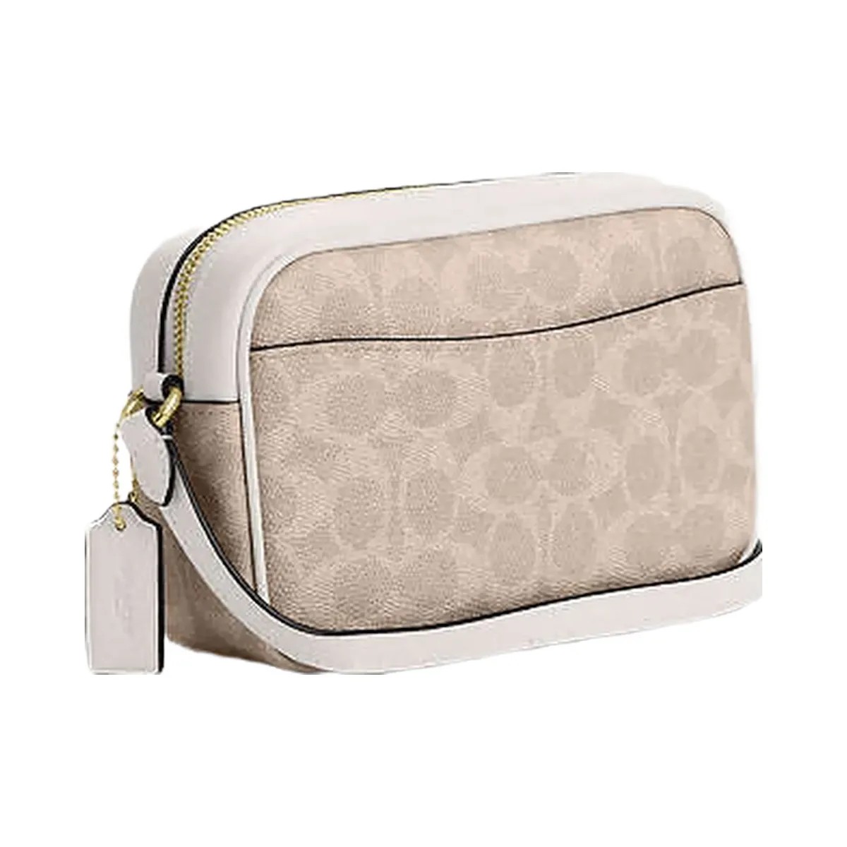 Coach Mini Jamie Camera Bag In Signature Canvas Signature Canvas-Gold-Sand-Chalk - HypeFly India View 2
