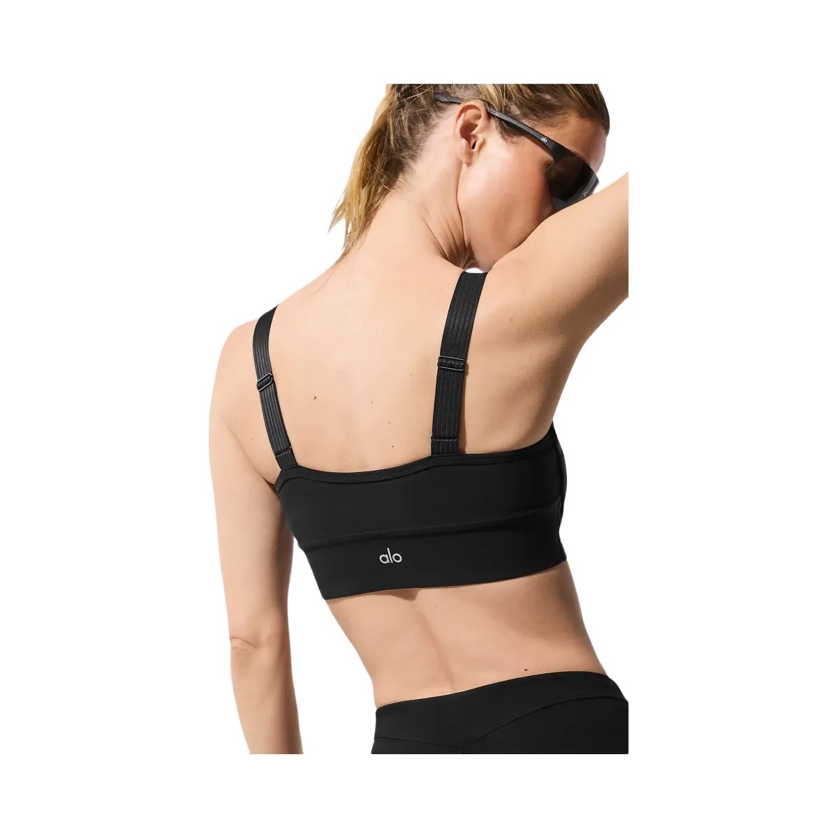 Alo Women's Alosoft Serve It Up Bra - Black - HypeFly India View 2
