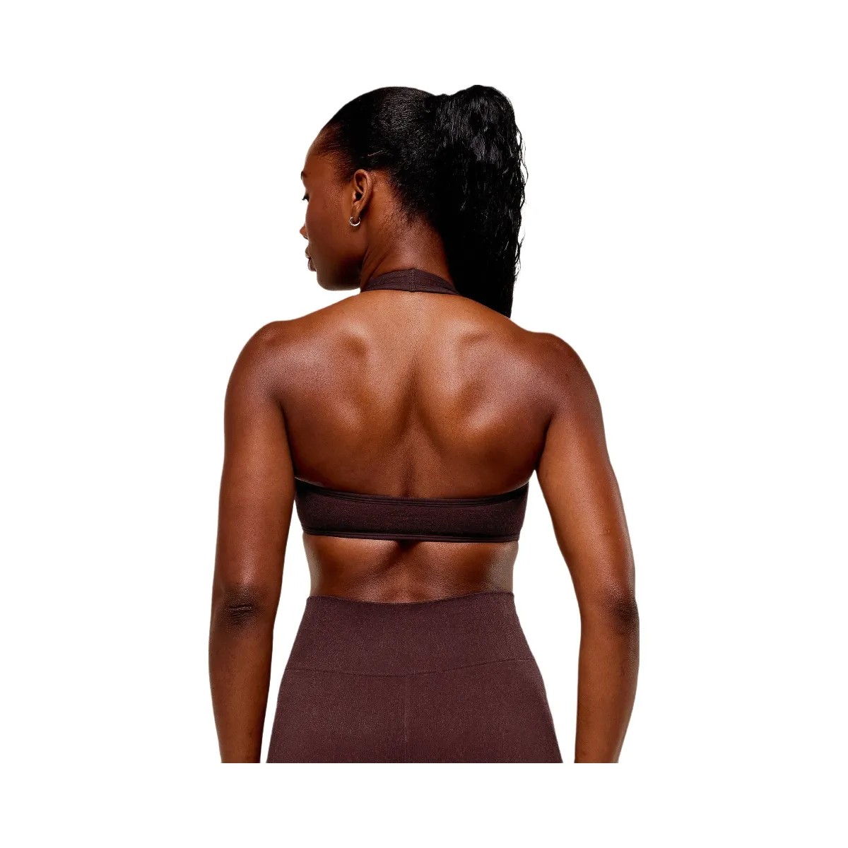 Gymshark Adapt Fleck x Whitney Halterneck Sports Bra - Cherry Purple/Rich Maroon - HypeFly India View 4