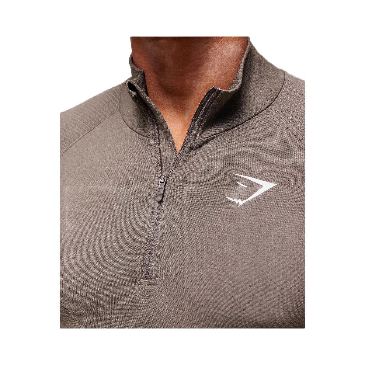 Gymshark Vital 1/4 Zip - Camo Brown/Linen Brown - HypeFly India View 5