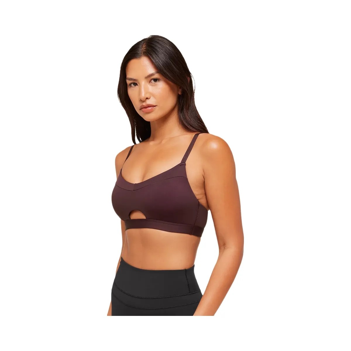 Gymshark Balcony Peekaboo Sports Bra - Cherry Purple - HypeFly India View 3