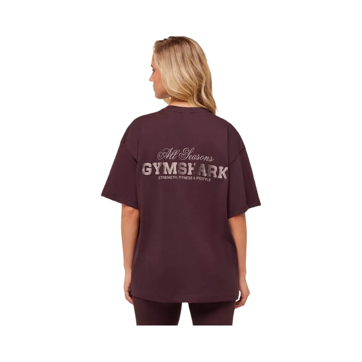 Gymshark All Seasons Graphic Short Sleeve T-Shirt - GS Cherry Purple - HypeFly India View 6