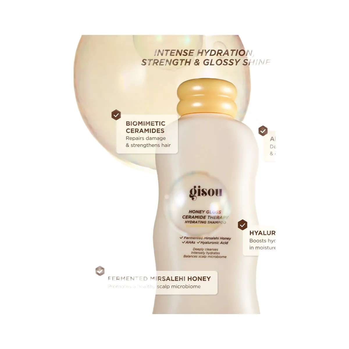 Gisou Honey Gloss Ceramide Therapy Hydrating Shampoo - HypeFly India View 6