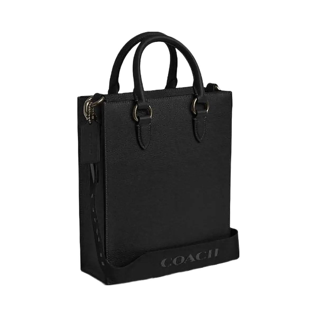 Coach Dylan Tote Bag Pebbled Leather-Gunmetal-Black - HypeFly India View 4