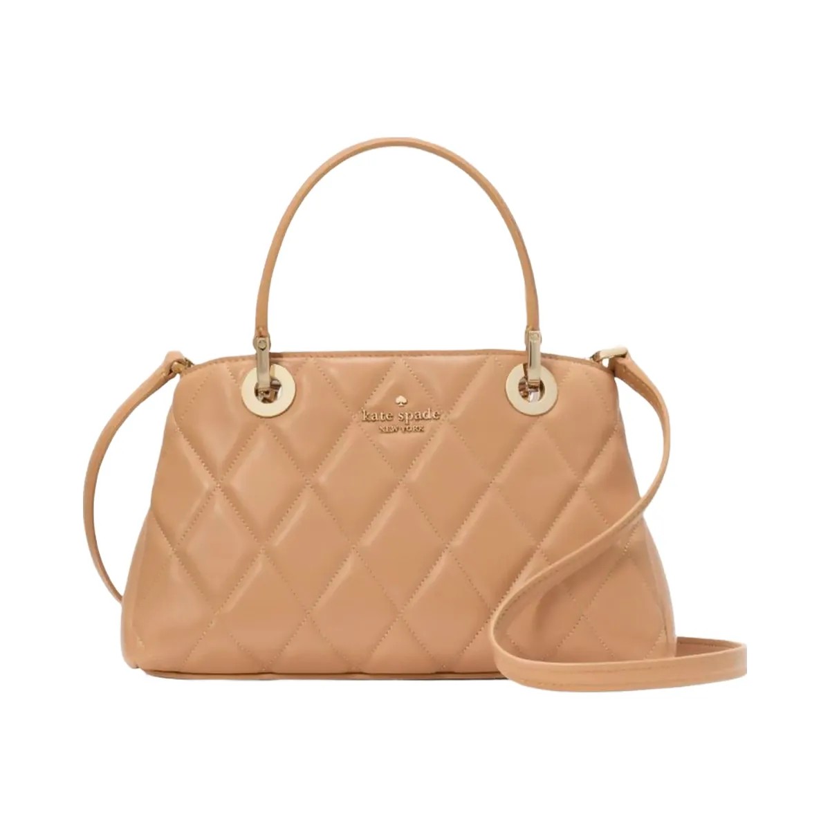 Kate Spade Carey Small Quilted Sullivan Satchel Tiramisu Mousse - HypeFly India View 1