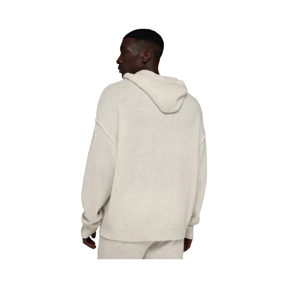 Alo Men's Wool Cashmere New Class Hoodie - Bone Heather - HypeFly India View 4