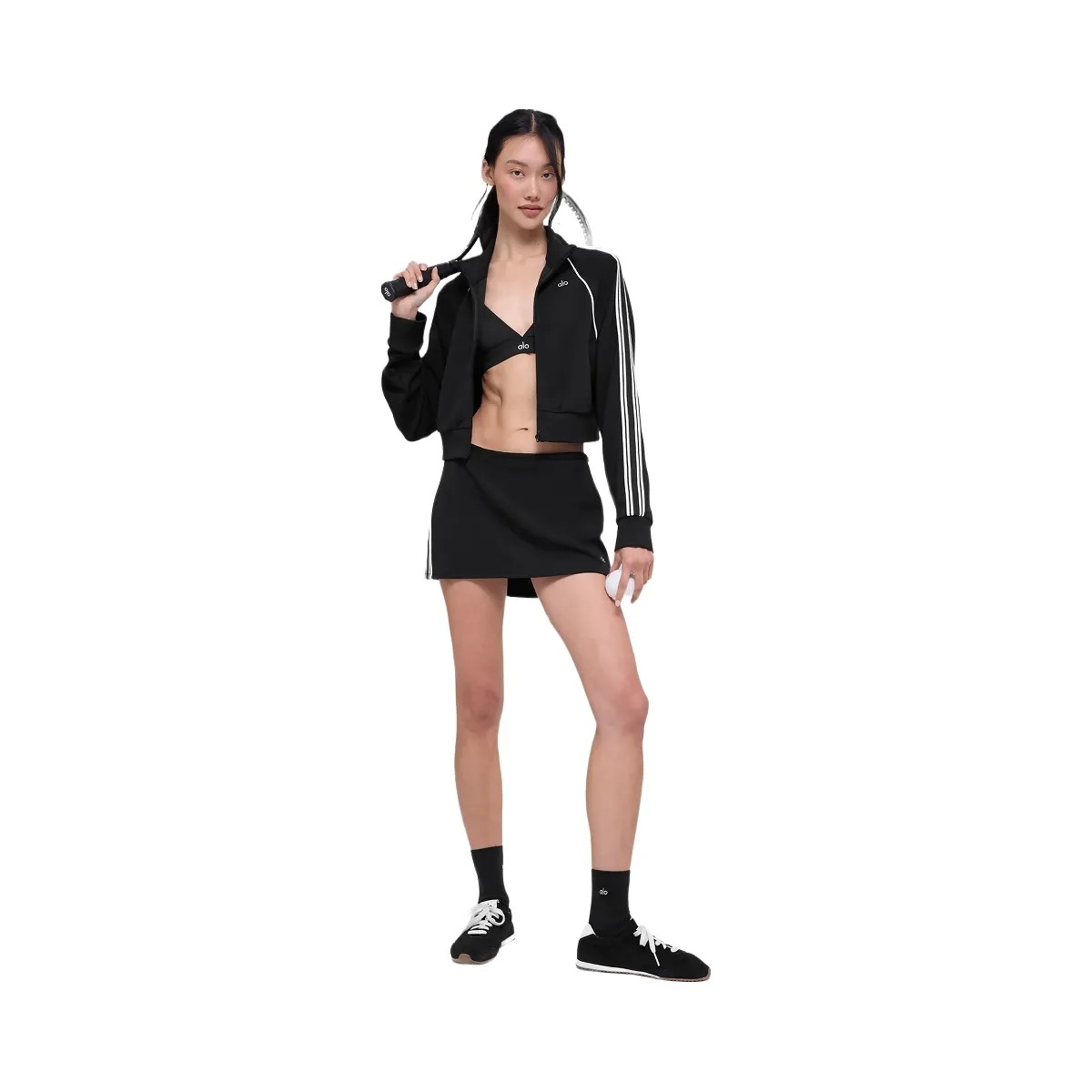 Alo Women's Track Star Mini Skirt - Black - HypeFly India View 5
