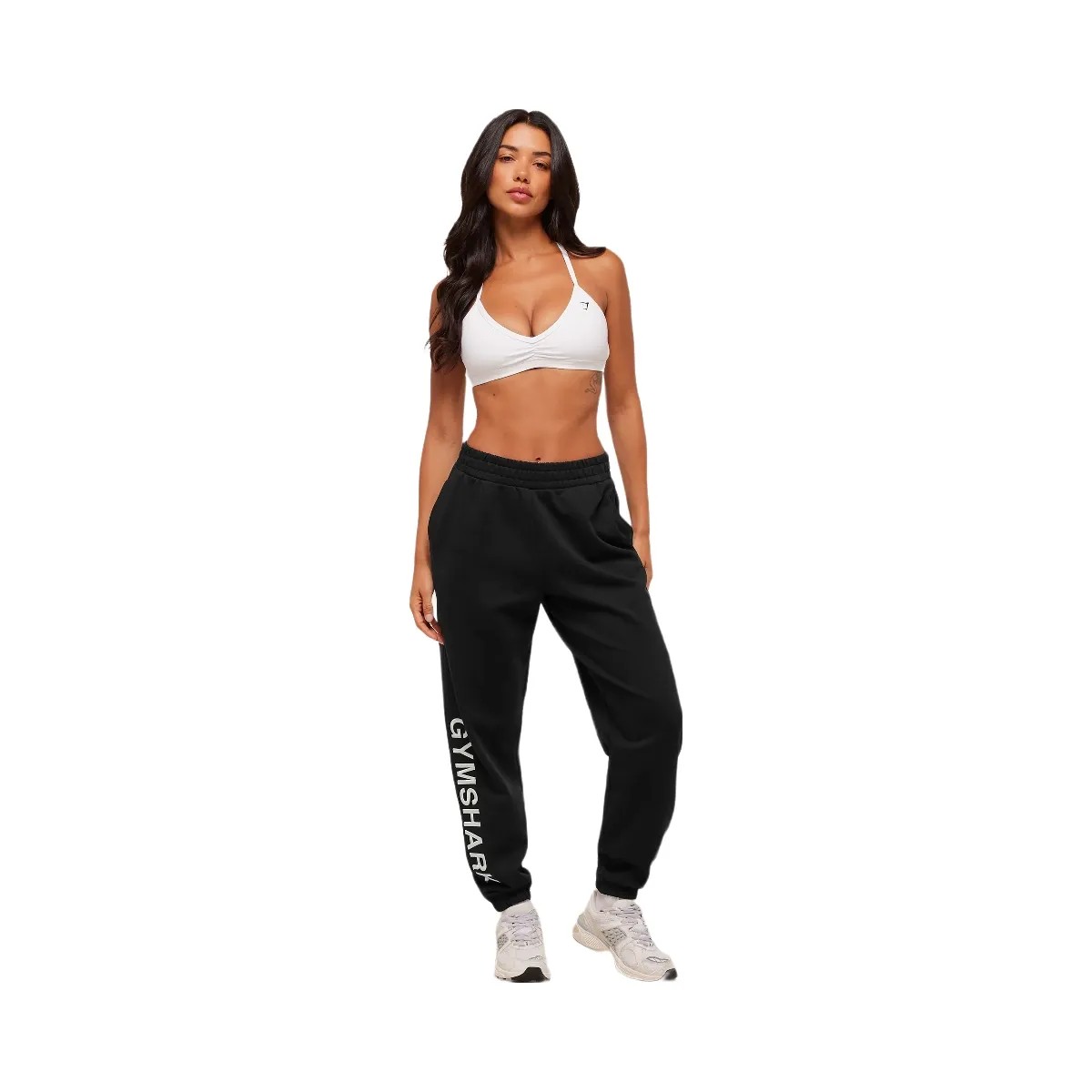 Gymshark Embroidered Logo Joggers - Black - HypeFly India View 4