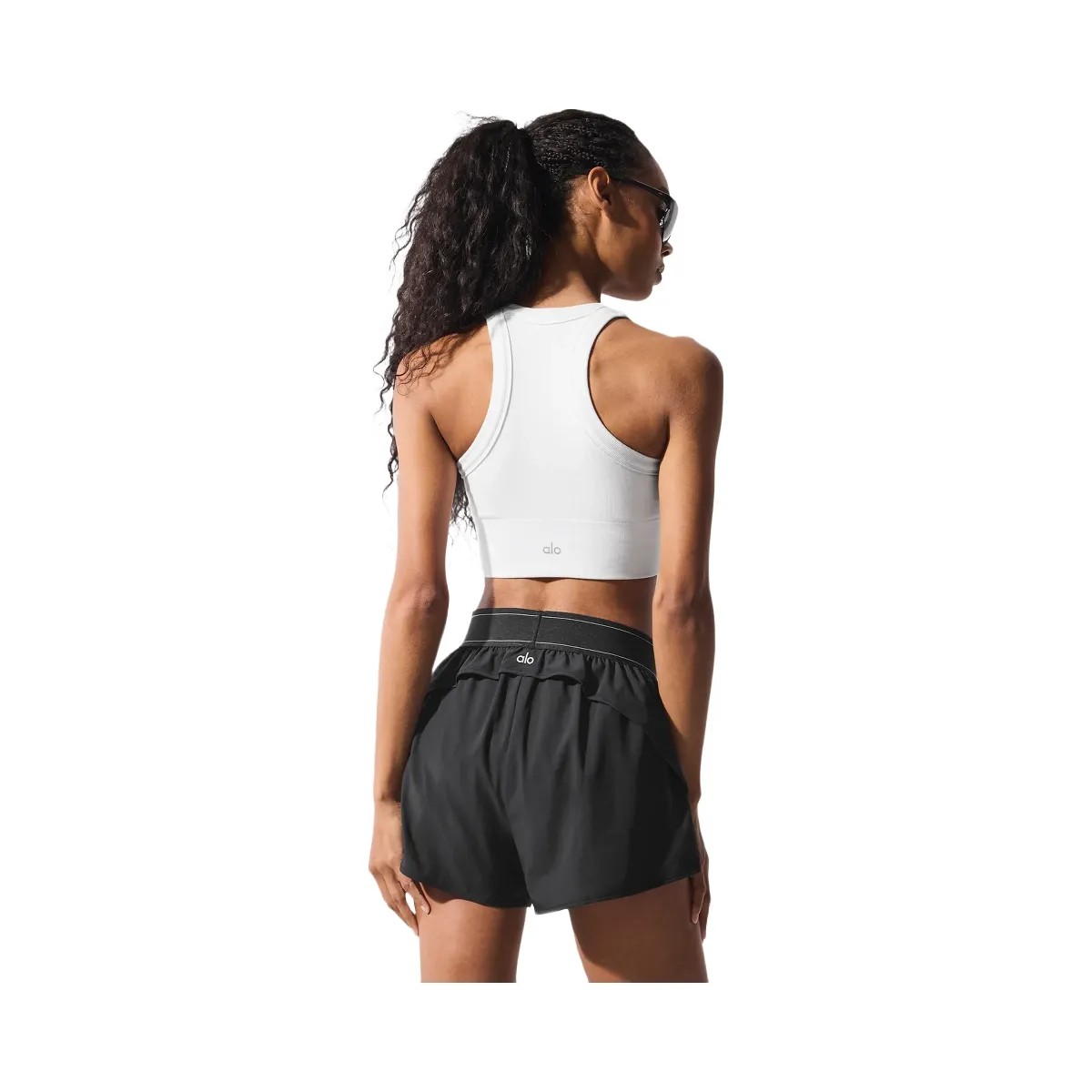 Alo Women's Seamless Delight High Neck Bra - White - HypeFly India View 2