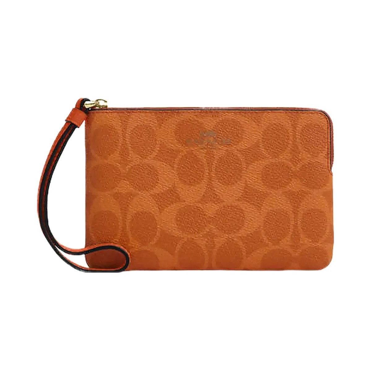 Coach Corner Zip Wristlet In Signature Canvas Signature Canvas-Im-Bright Canyon - HypeFly India View 1