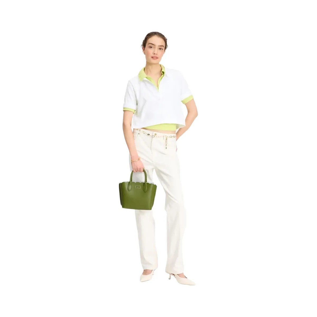Kate Spade Suite Scalloped Crossbody Tote Jungle Vine - HypeFly India View 2