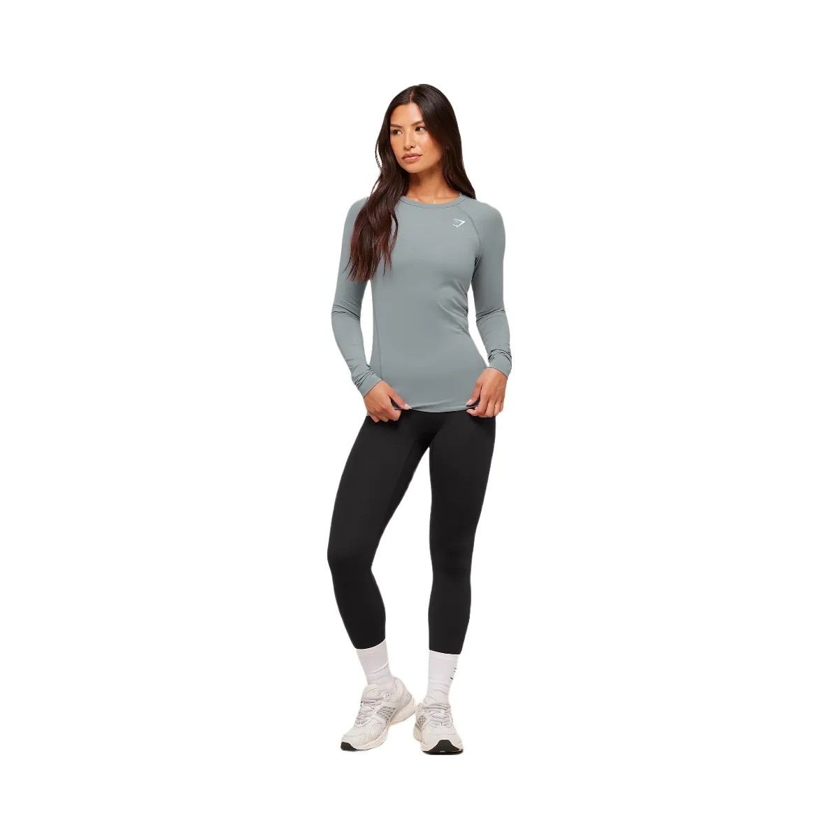 Gymshark Training Baselayer Long Sleeve Top - Denim Grey - HypeFly India View 3