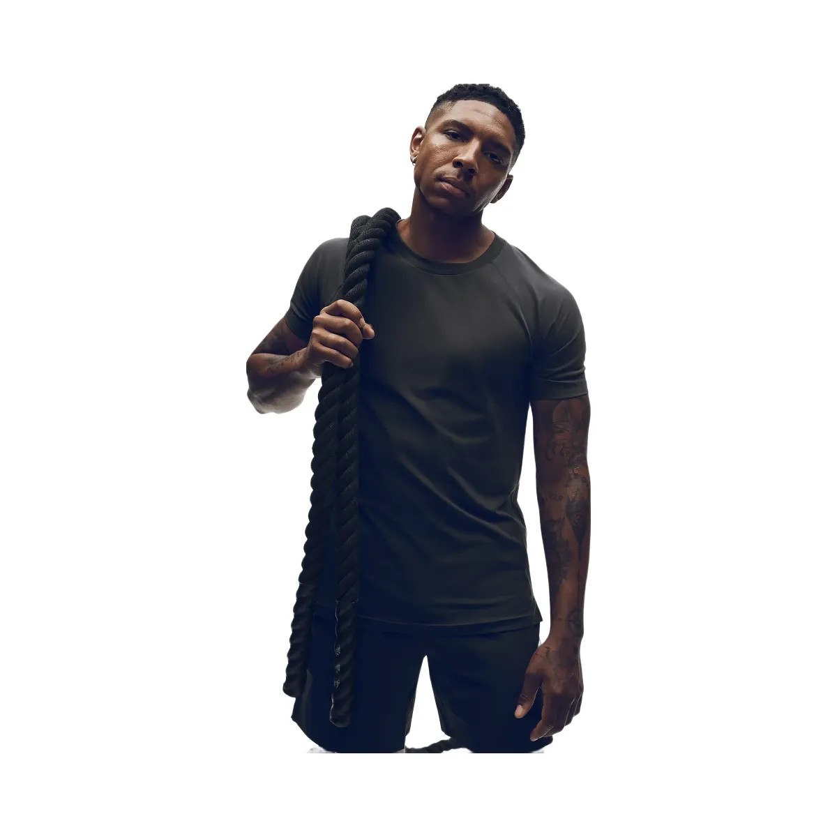 Alo Men's Vapor Crewneck Short Sleeve - Anthracite - HypeFly India View 5