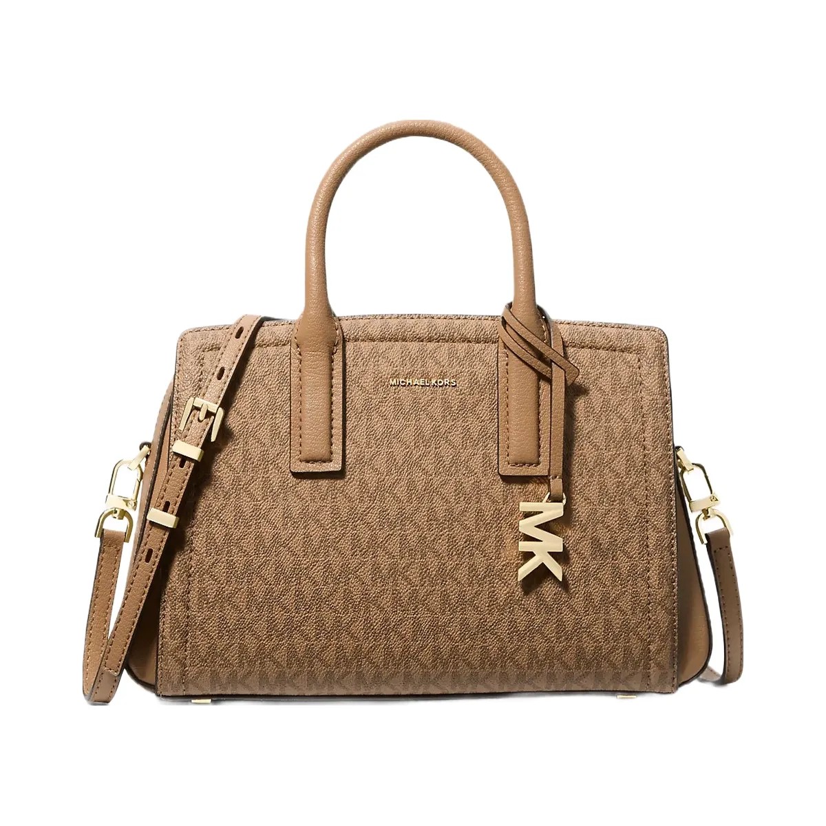 Michael Kors Laila Small Signature Logo Satchel Husk - HypeFly India View 1