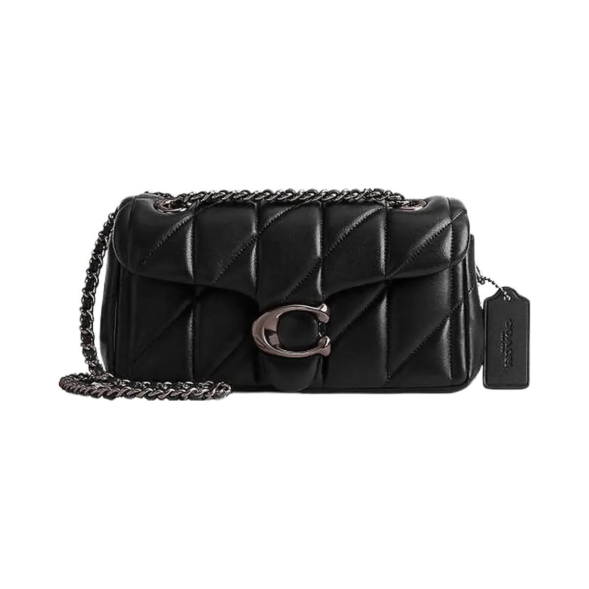 Coach Tabby Shoulder Bag 20 With Pillow Quilting Nappa Leather-Pewter-Black - HypeFly India View 1