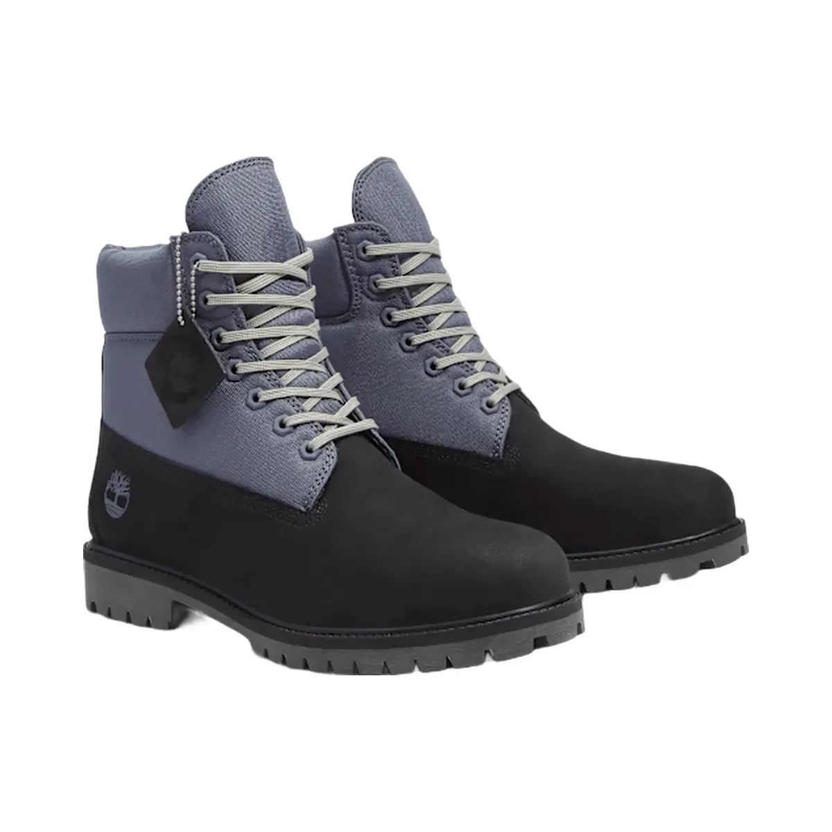 Timberland Heritage 6-Inch Waterproof Boot Black Nubuck/Grey Men'S - HypeFly India View 1