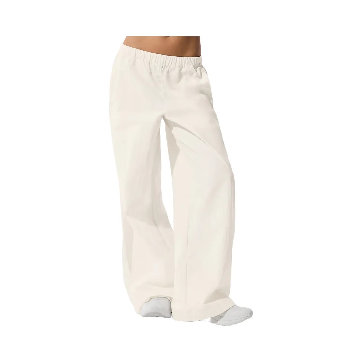 Alo Women's High-Waist Origin Wide Leg Track Pant - Ivory - HypeFly India View 1