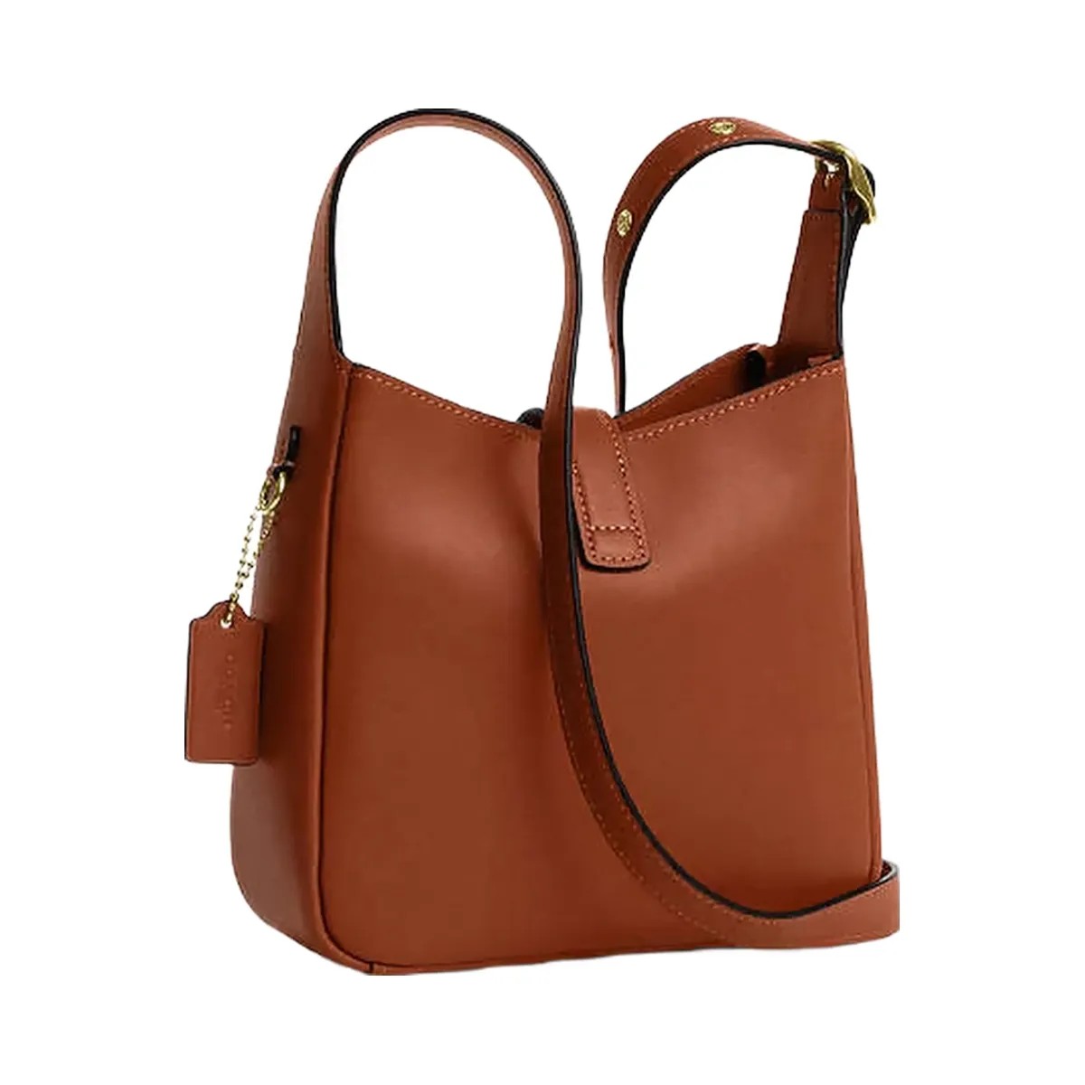 Coach Hadley Mini Crossbody Bag Smooth Leather-Gold-Tan - HypeFly India View 3